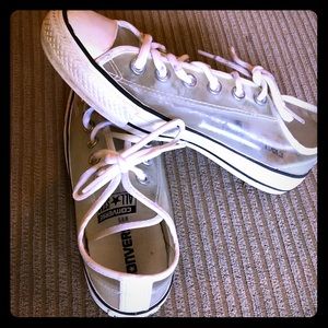 Converse clear sneakers